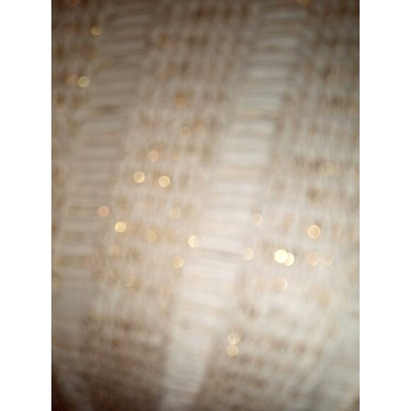 Lily Womens White/Gold Thread Knit Long Flare Sleeve Dress Size Small - Picture 12 of 15